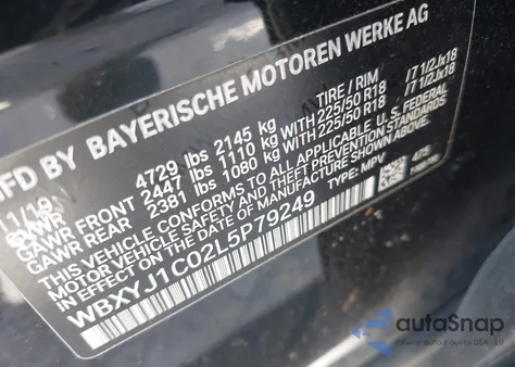 2020 BMW X2 xDrive28I from USA, damaged, VIN WBXYJ1C02L5P79249